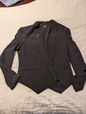 Rebecca Minkoff "Becky" Asymmetric 100% Silk Blazer Jacket Red M NWOT